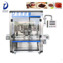 Automatic machinery spaghetti garlic pasta sauce  bottle filling capping  machine